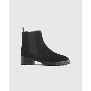 Quince Black Suede Chelsea Lug Boot